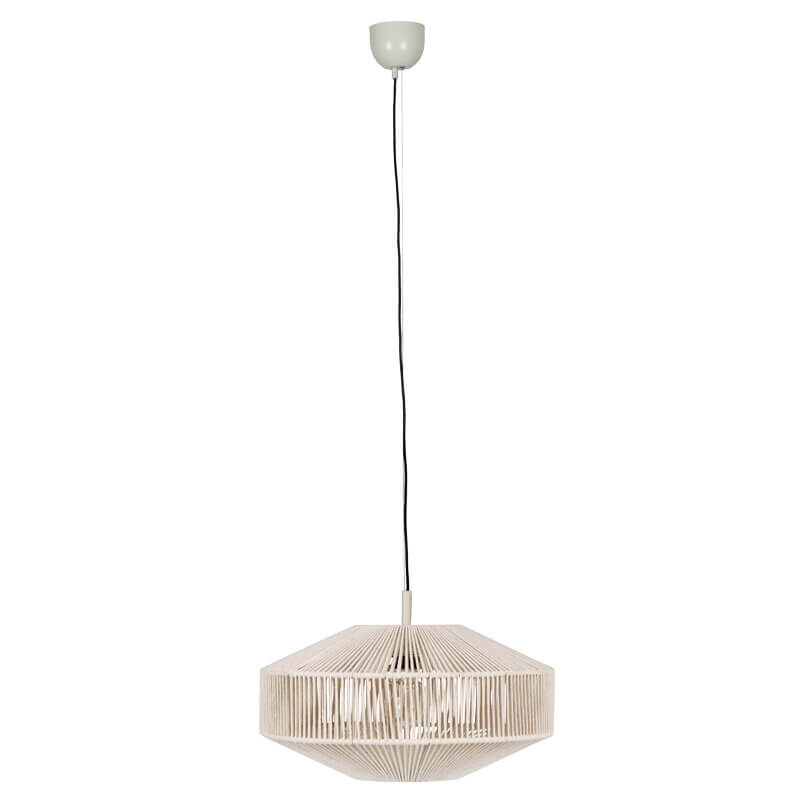 Sypialniana lampa zwisająca SVEA 364700144 Trio boho bawełniana beżowa