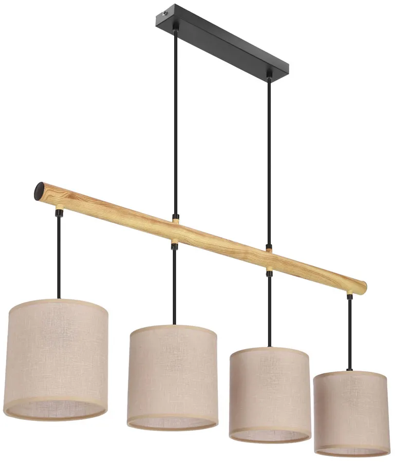 Lampa wisząca nad wyspę z 4 zwisami beż + czarny - 21X Z061 M8-W96
