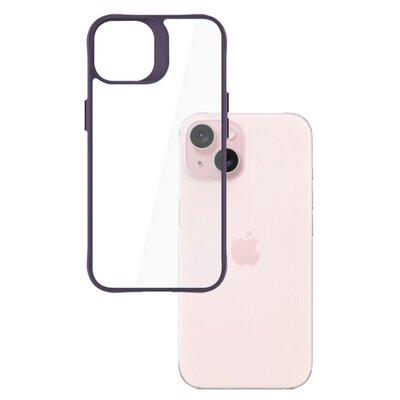Etui 3MK Satin Armor Case+ do Apple iPhone 15 Przezroczysto-fioletowy