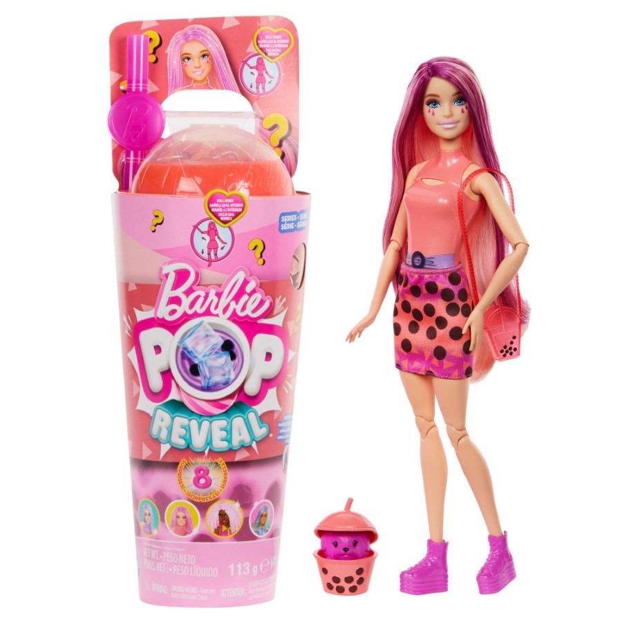 Barbie, Pop Reveal, seria Bubble Tea, lalka Mango
