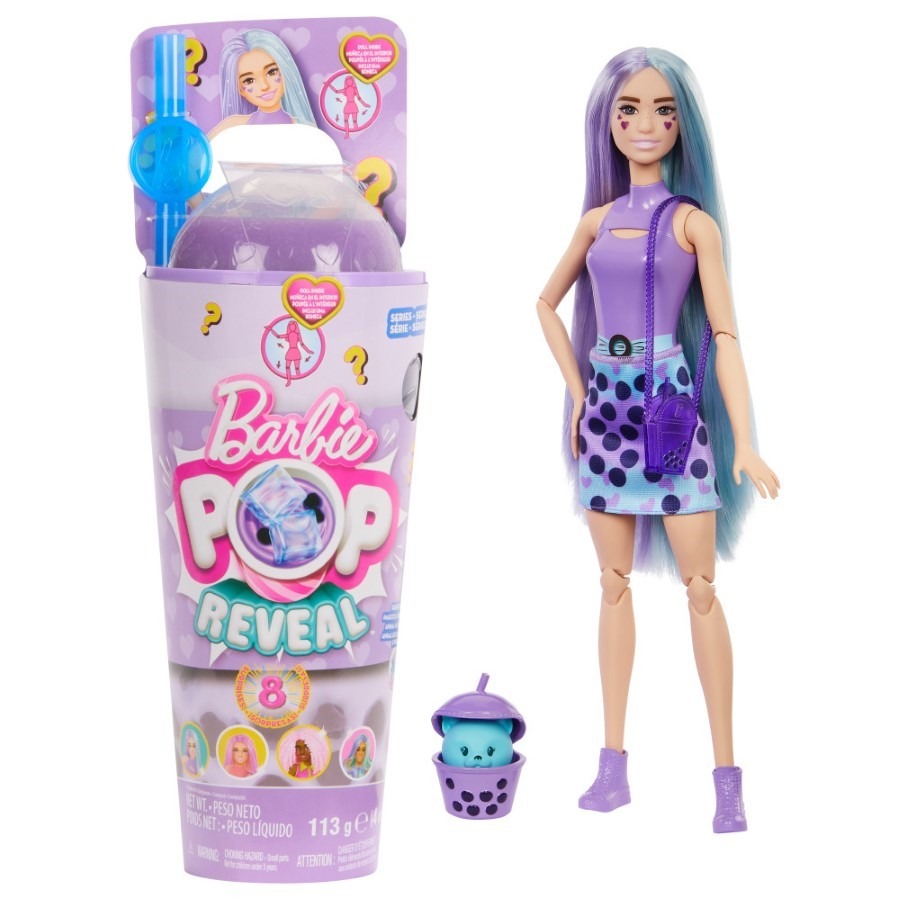 Barbie, Pop Reveal, seria Bubble Tea, lalka Mleko Taro
