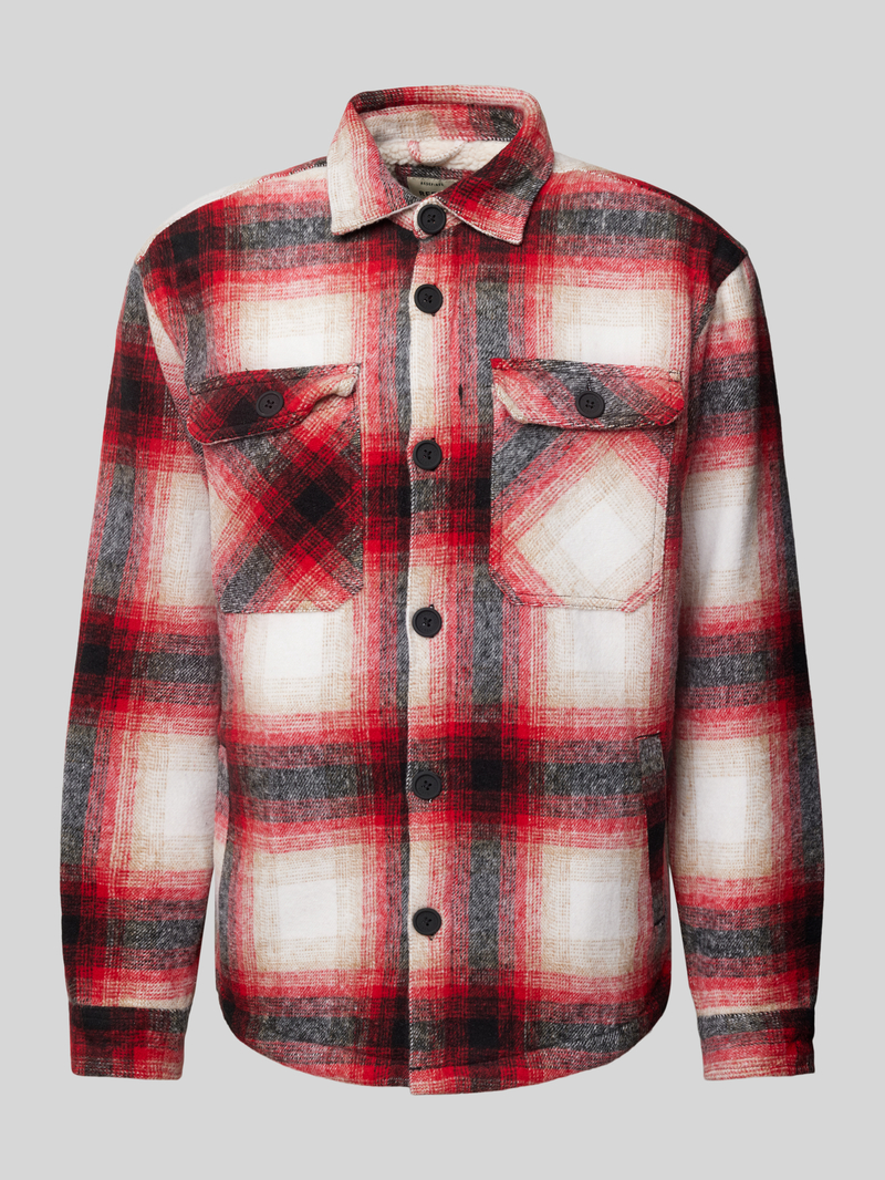 Kurtka koszulowa o kroju regular fit z nakładanymi kieszeniami na piersi