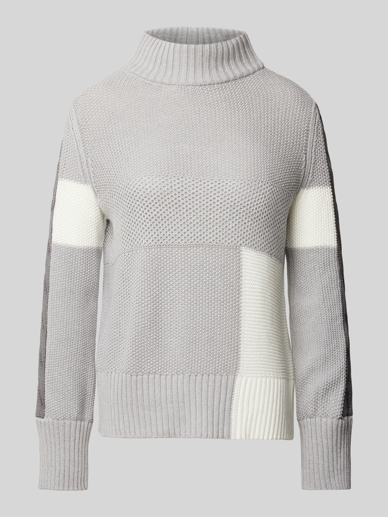 Sweter z dzianiny ze stójką