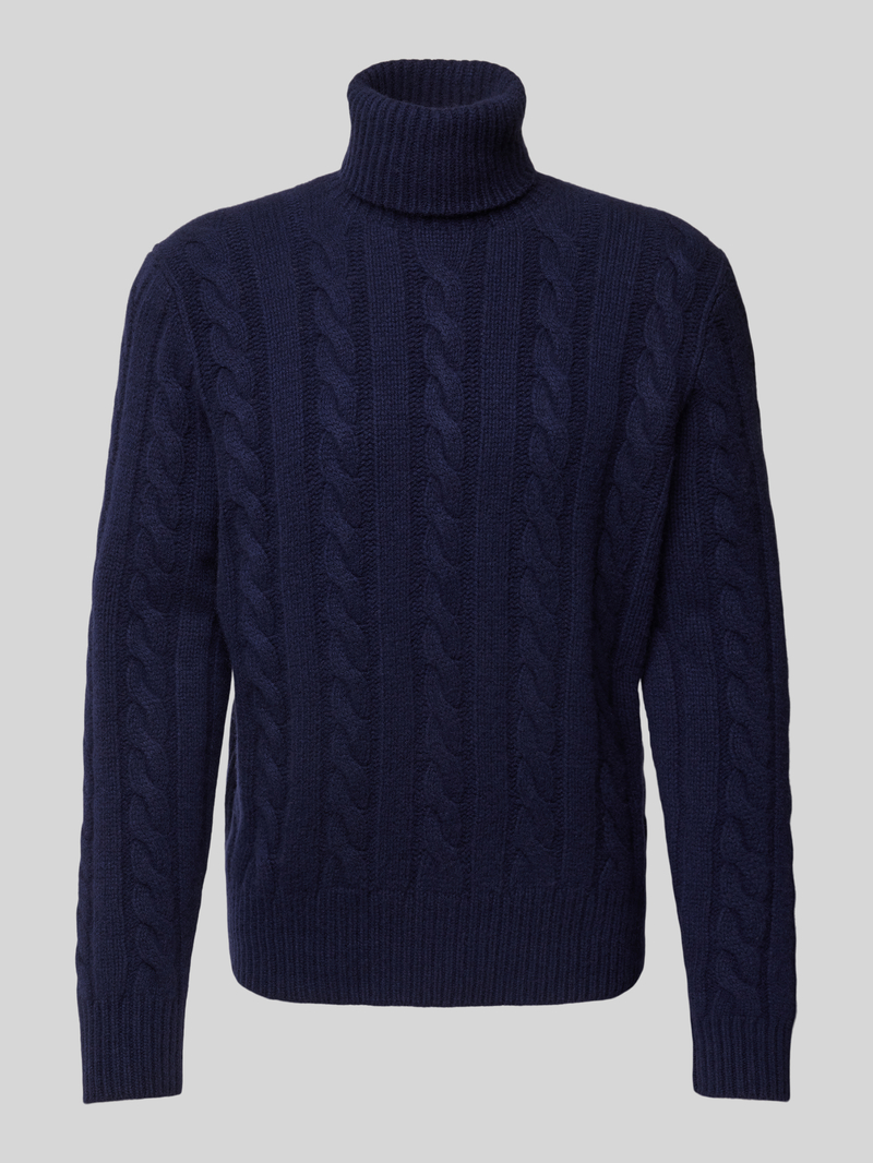 Sweter z dzianiny z golfem