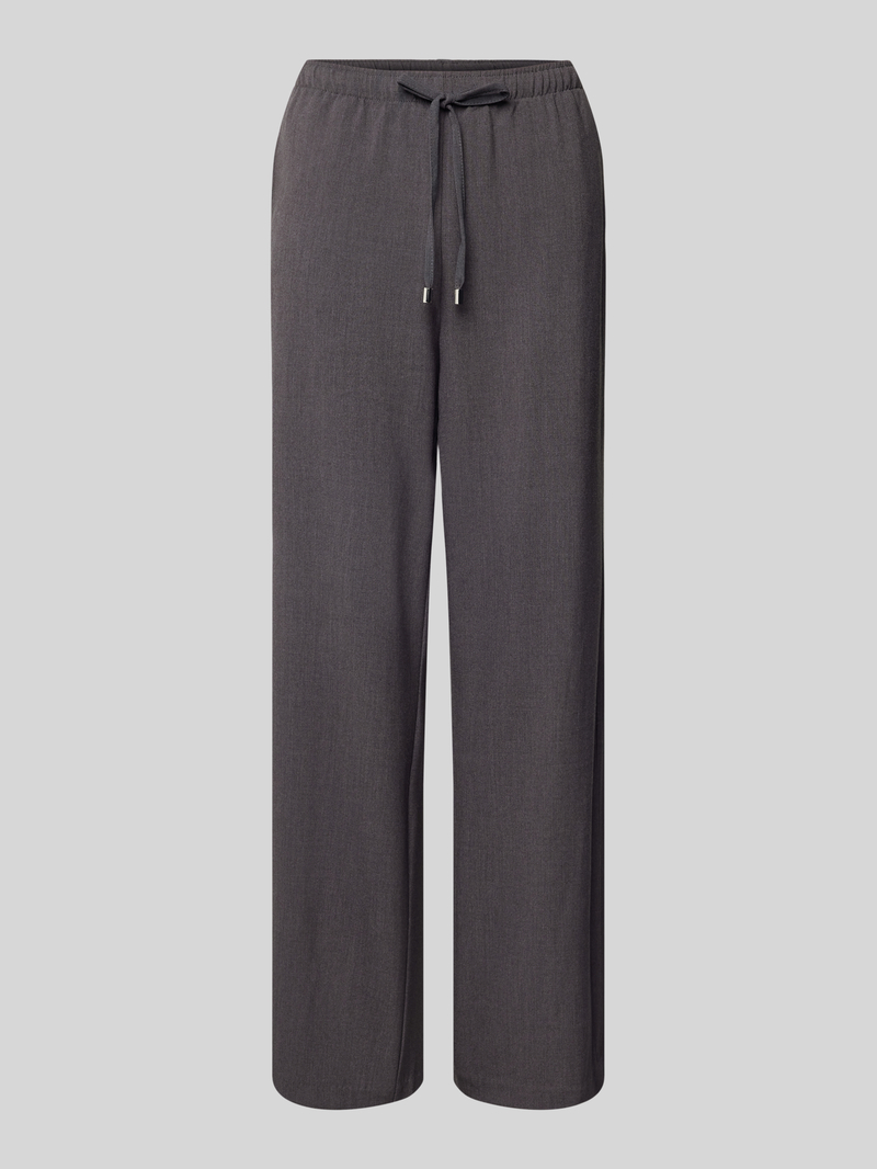 Spodnie materiałowe o luźnym kroju z elastycznym pasem model ‘ISADORA’