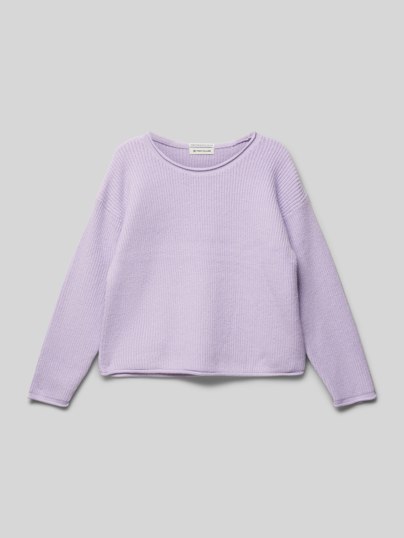 Sweter z wiskozy z okrągłym dekoltem
