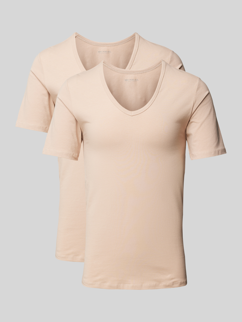 T-shirt z dekoltem w serek