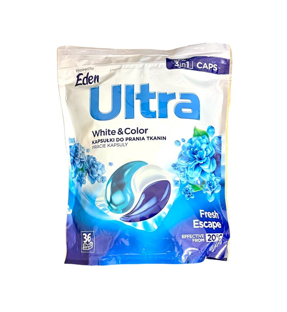 EDEN Ultra kapsułki do prania biały i kolor 36 szt, Fresh Escape