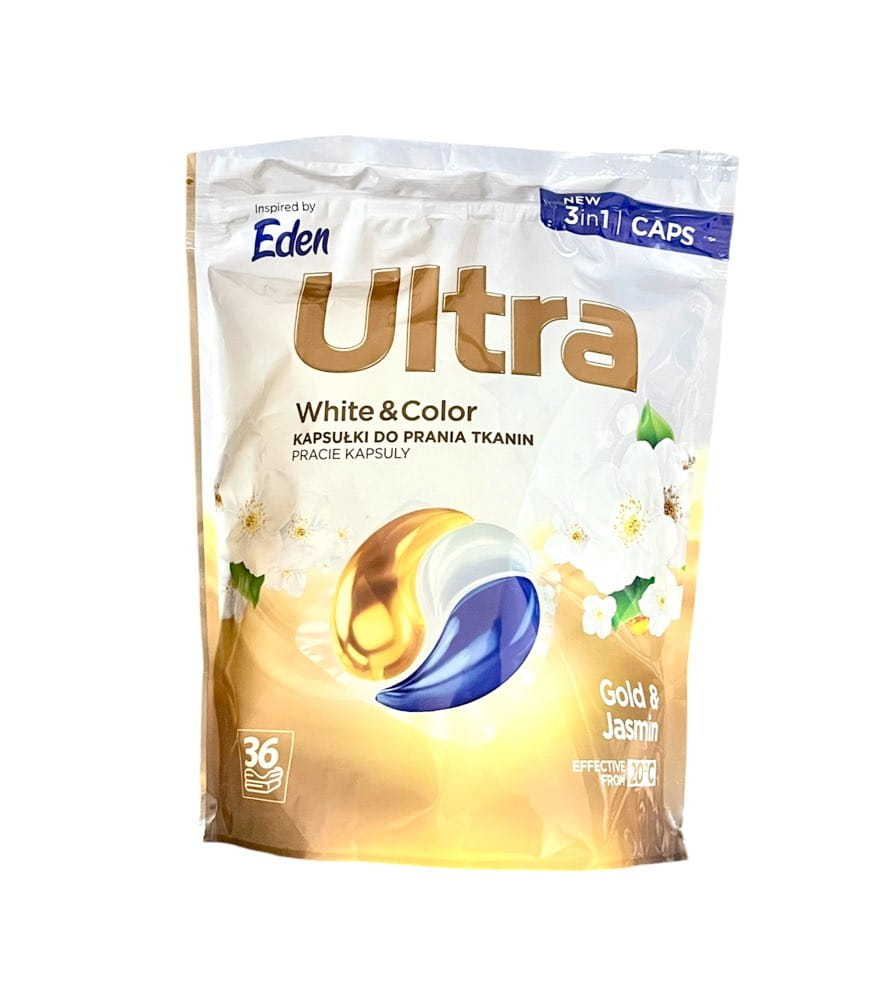 EDEN Ultra Kapsułki do prania biały i kolor 36szt, Złoto i Jaśmin