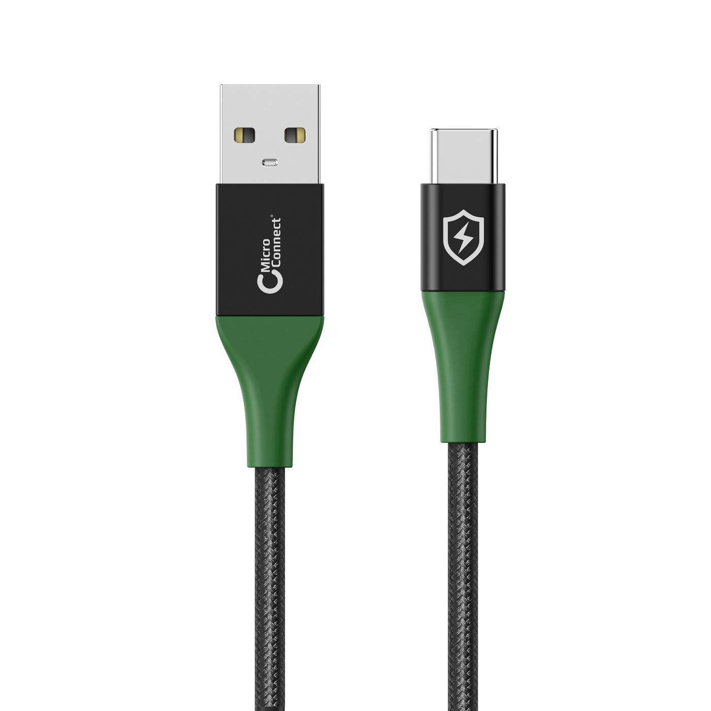 Microconnect MC-SMART USB-A-C-01 kabel USB USB 2.0 1 m USB A USB C Czarny, Zielony