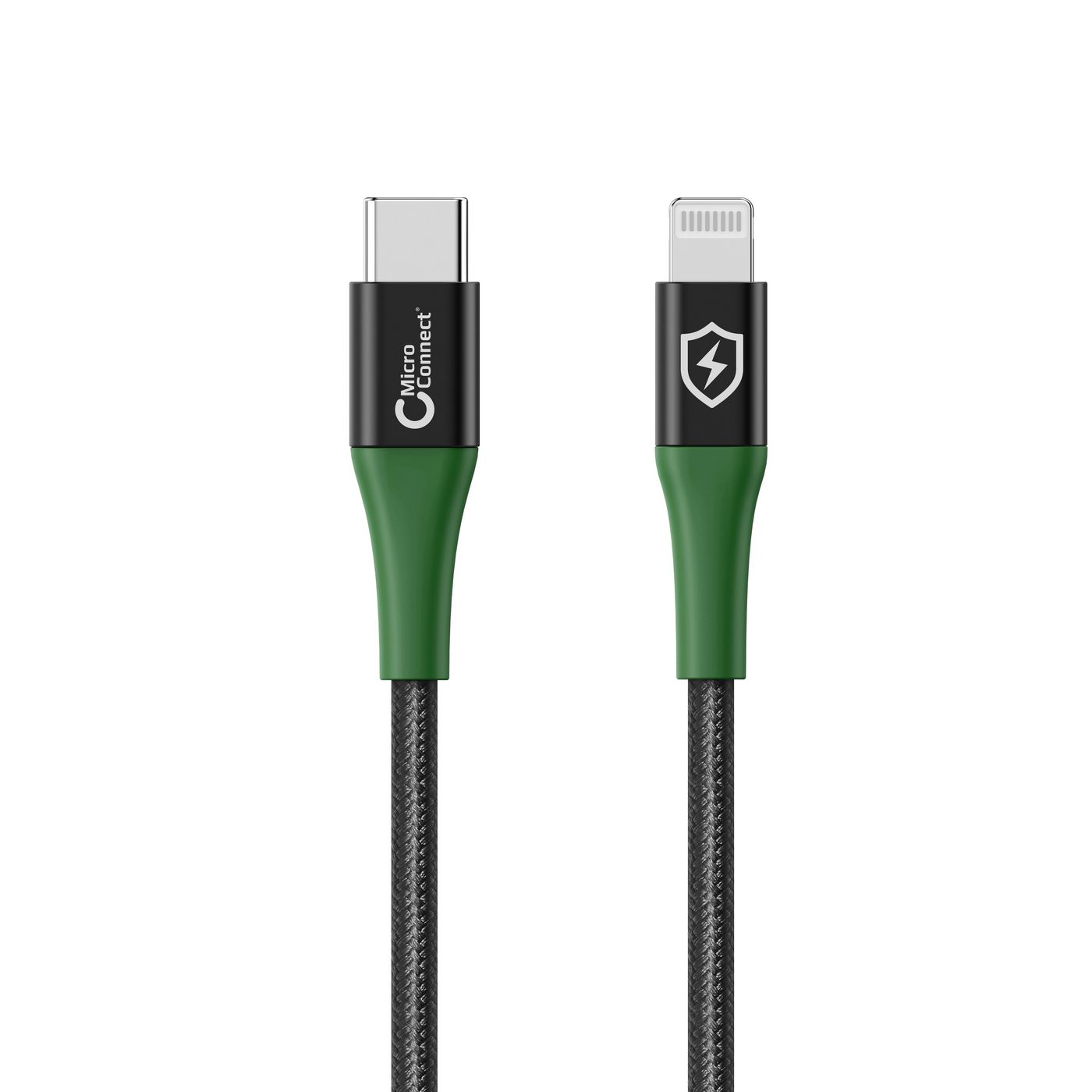 Microconnect MC-SMART USB C-L-1 kabel Lightning 1 m Czarny, Zielony