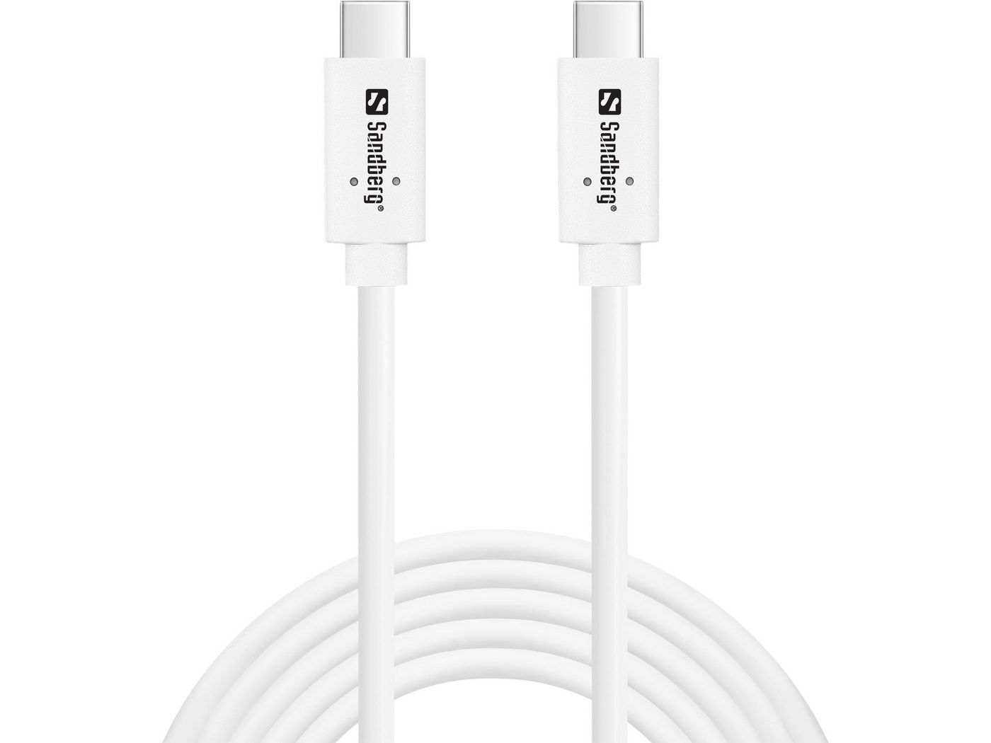 Sandberg USB-C>C USB 3.1 G2 100W, 2M kabel USB USB 3.2 Gen 2 (3.1 Gen 2) USB C Biały