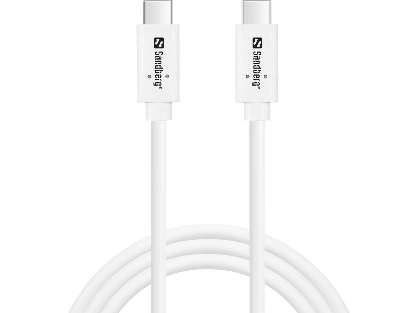 Sandberg USB-C>C USB 3.1 G2 100W, 1M kabel USB USB 3.2 Gen 2 (3.1 Gen 2) USB C Biały