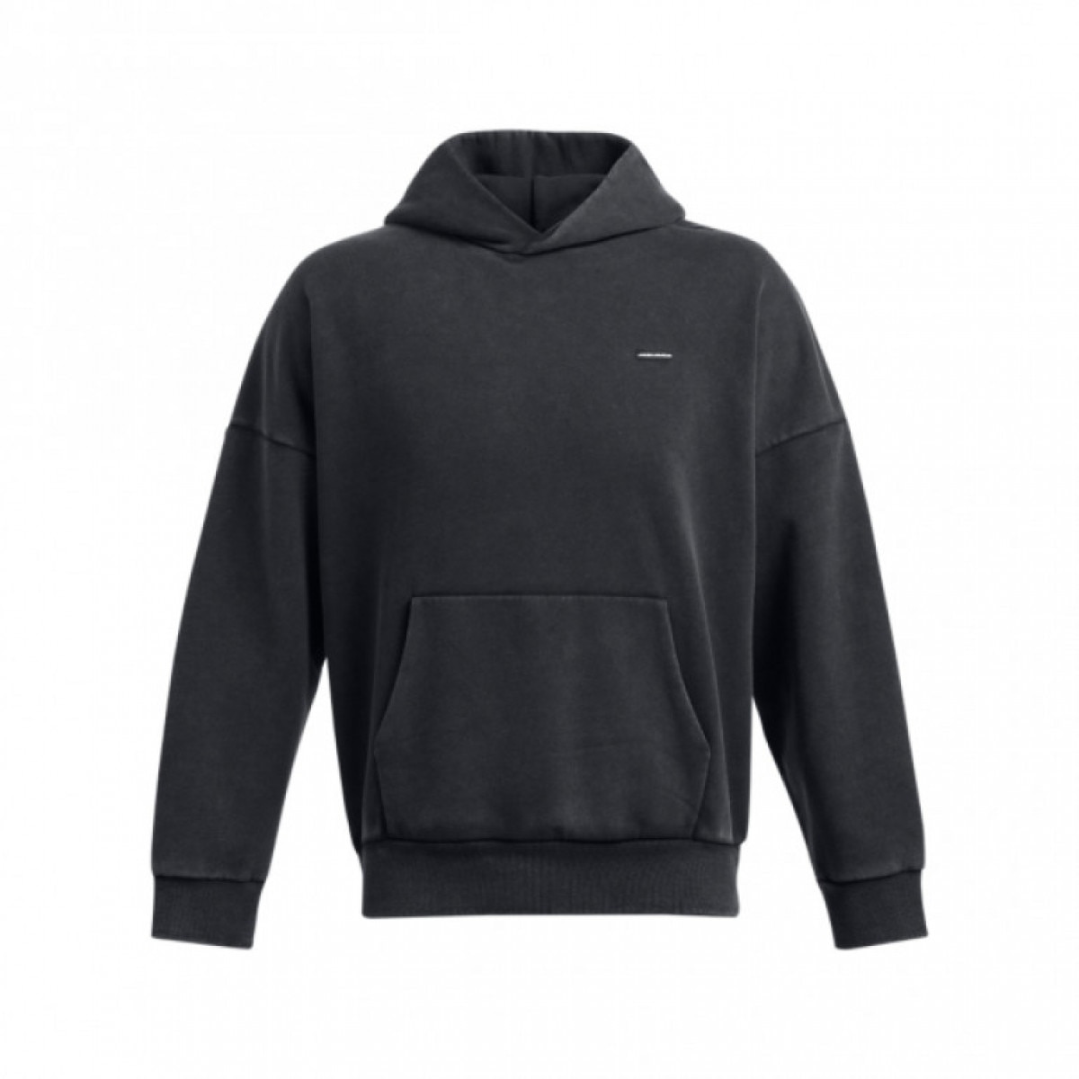 Męska bluza dresowa nierozpinana z kapturem Under Armour UA Icon Hwt Flc Wash Os Hood - czarna - UNDER ARMOUR