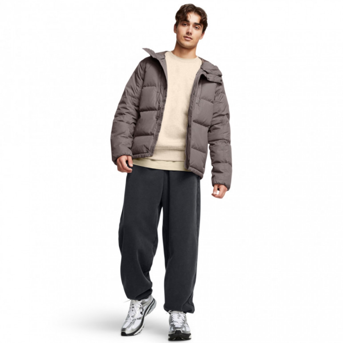 Męskie spodnie dresowe Under Armour UA Icon Hwt Flc Wash Os Pant - czarne - UNDER ARMOUR