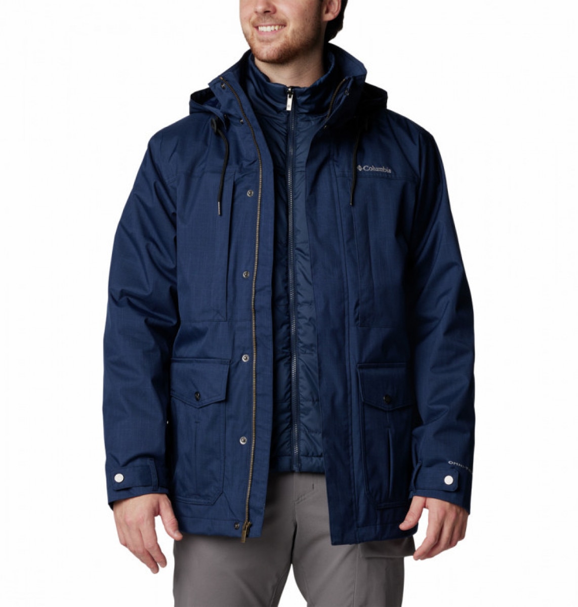 Męska kurtka zimowa Columbia Horizons Pine II Interchange Jacket - granatowa - COLUMBIA
