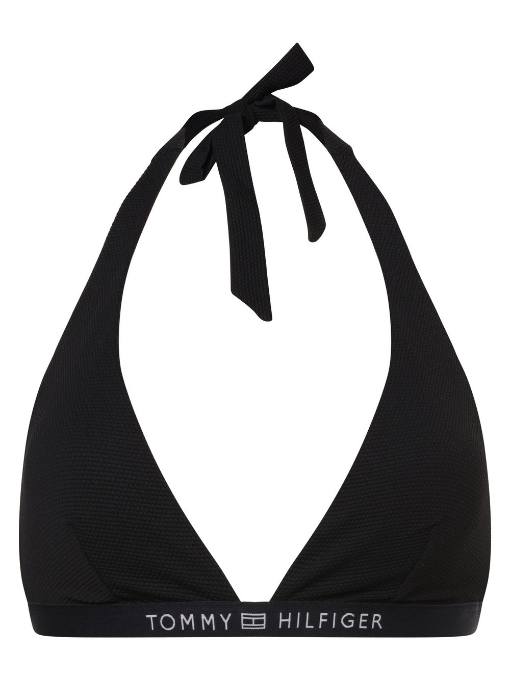 Tommy Hilfiger Damski stanik bikini - usztywniany Kobiety niebieski wypukły wzór tkaniny, S
