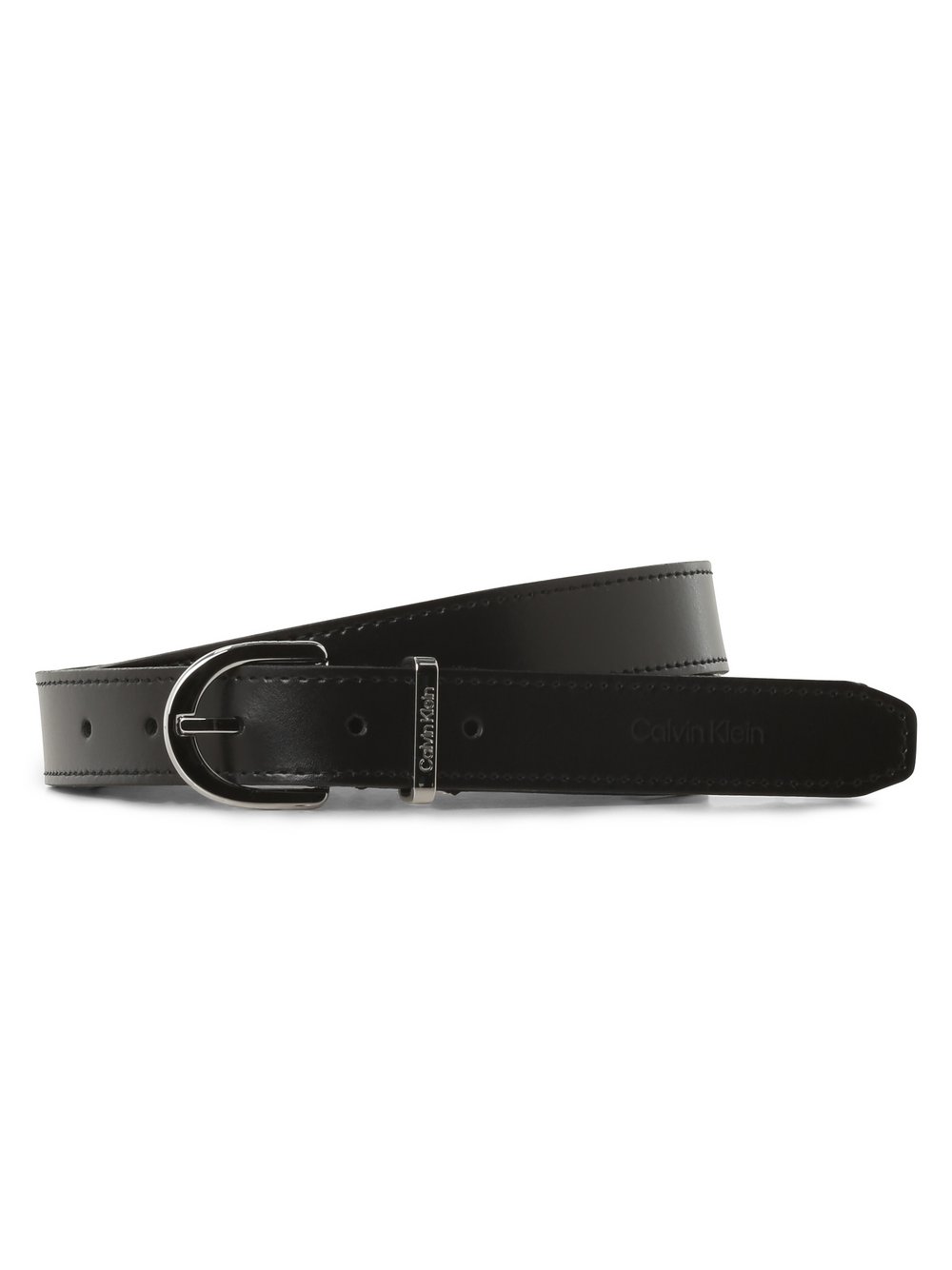 Calvin Klein Damski pasek skórzany Kobiety skóra czarny jednolity, 90