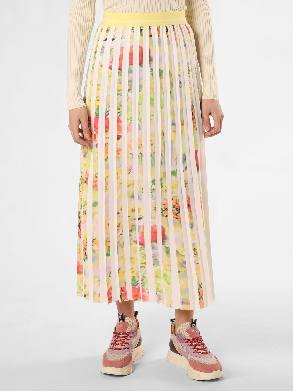 Marc Cain Collections Spódnica damska Kobiety żółty|biały|wielokolorowy wzorzysty, 38