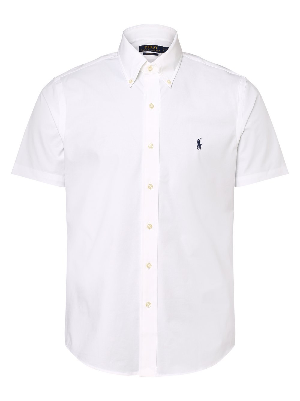 Polo Ralph Lauren Koszula męska Mężczyźni Regular Fit Bawełna biały jednolity button down, M
