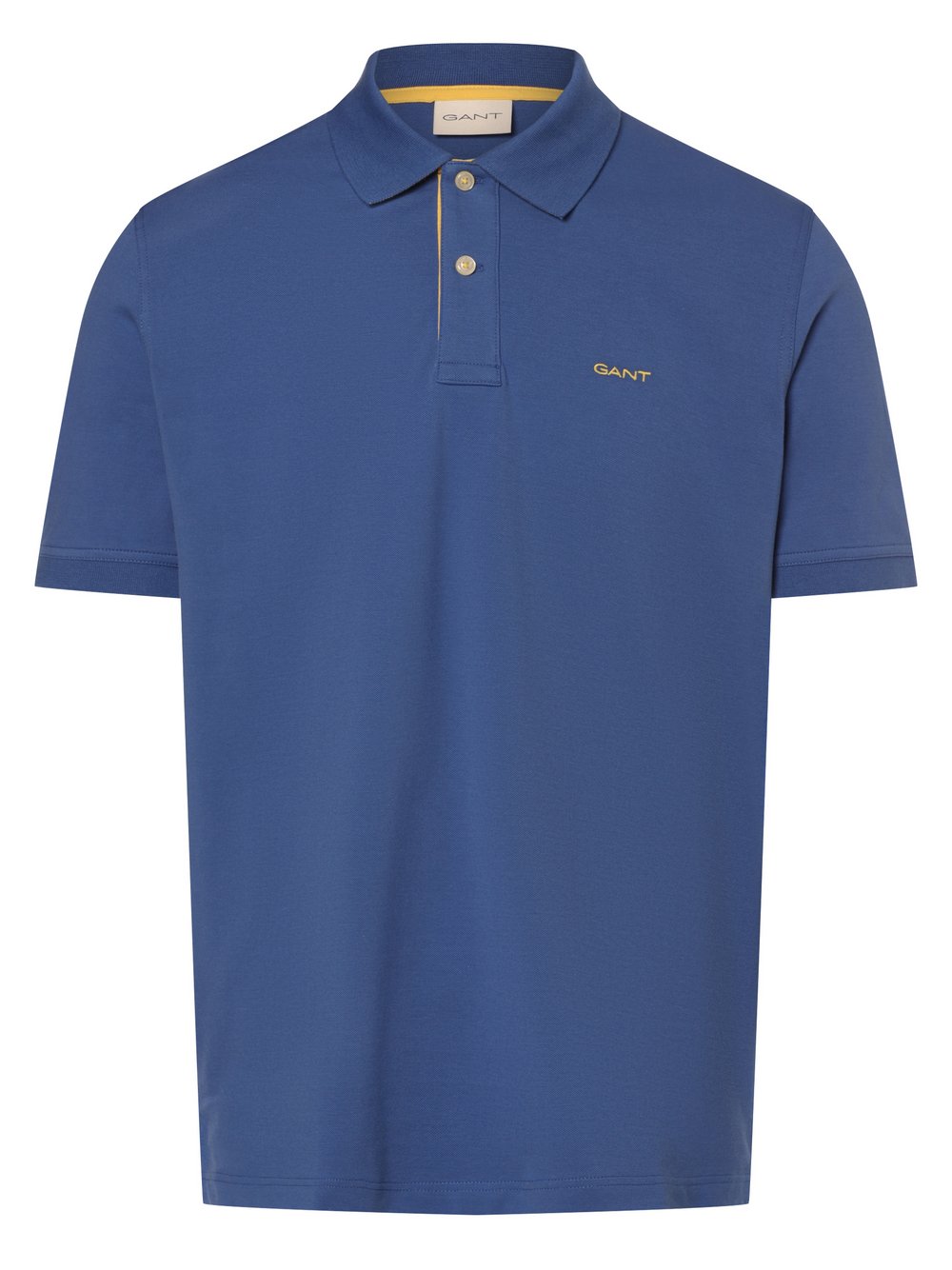 Gant Męska koszulka polo Mężczyźni Bawełna niebieski jednolity, XXXL