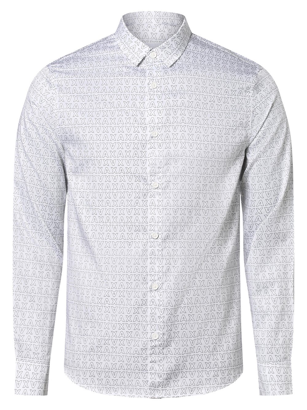 Armani Exchange Koszula męska Mężczyźni Regular Fit Bawełna biały wzorzysty, XXL