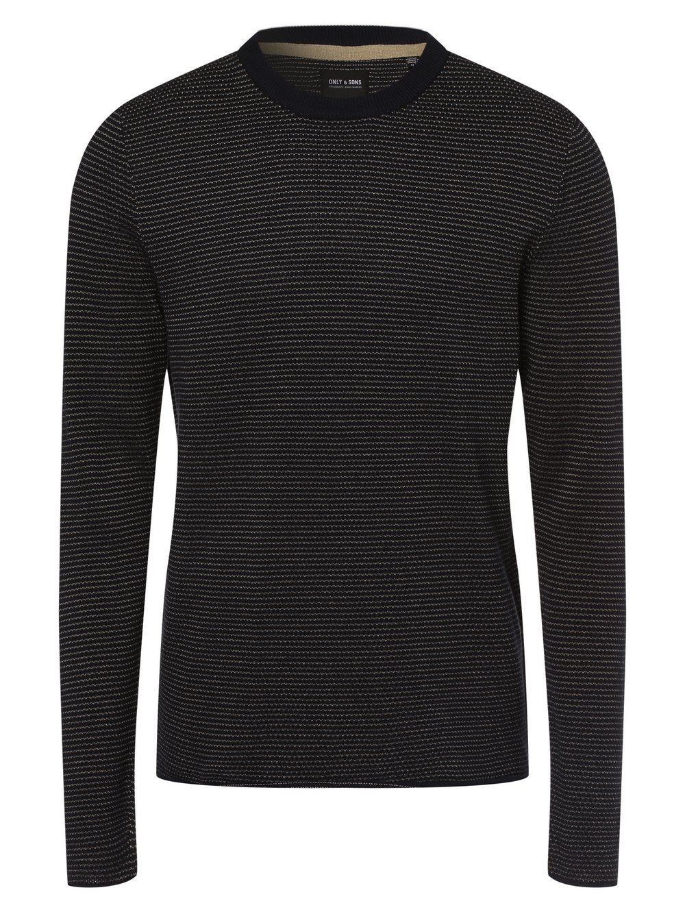 Only&Sons Sweter męski Mężczyźni Bawełna niebieski wypukły wzór tkaniny, XXL