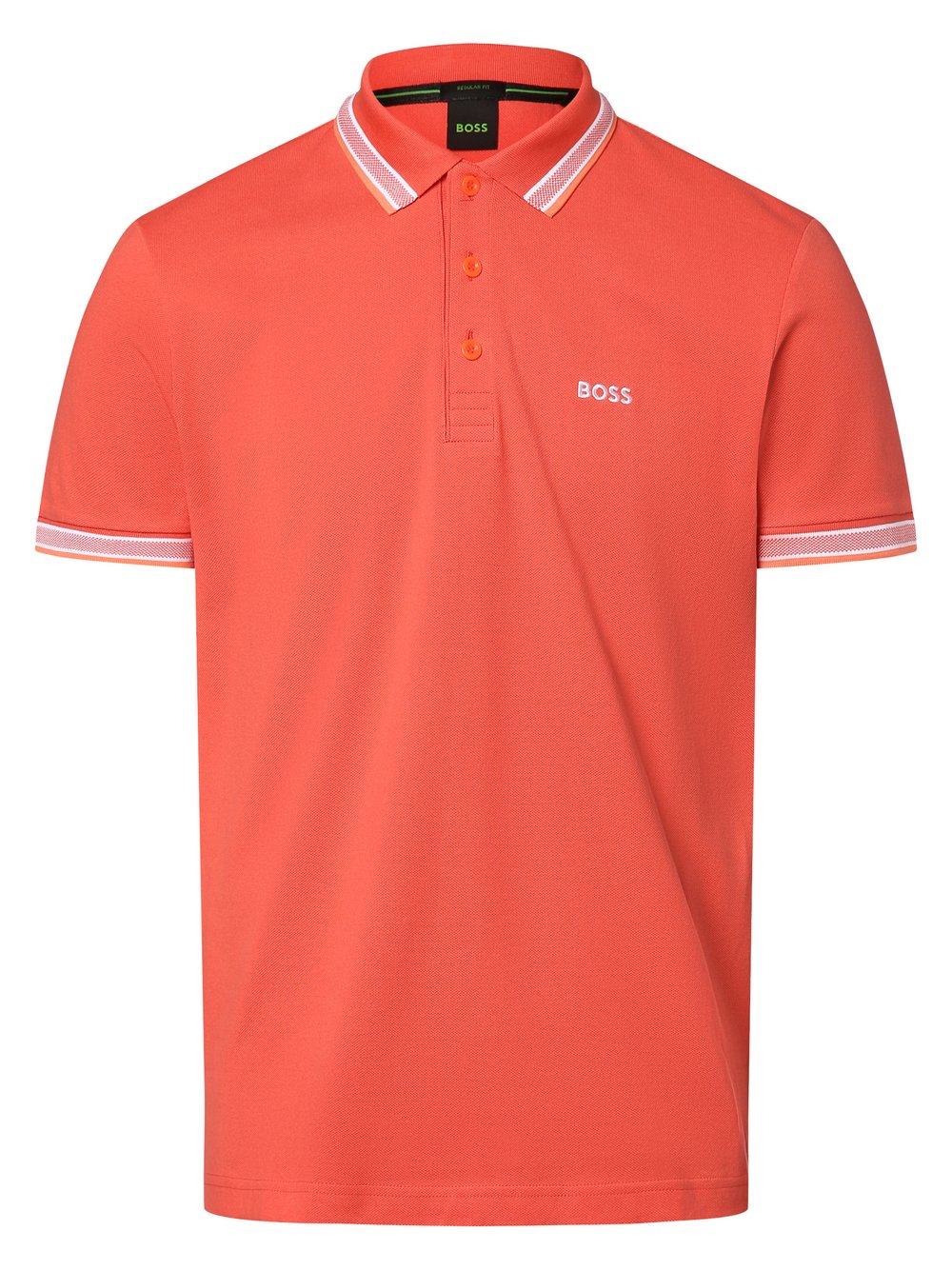 BOSS Green Męska koszulka polo - Paddy Mężczyźni Bawełna czerwony jednolity, XL