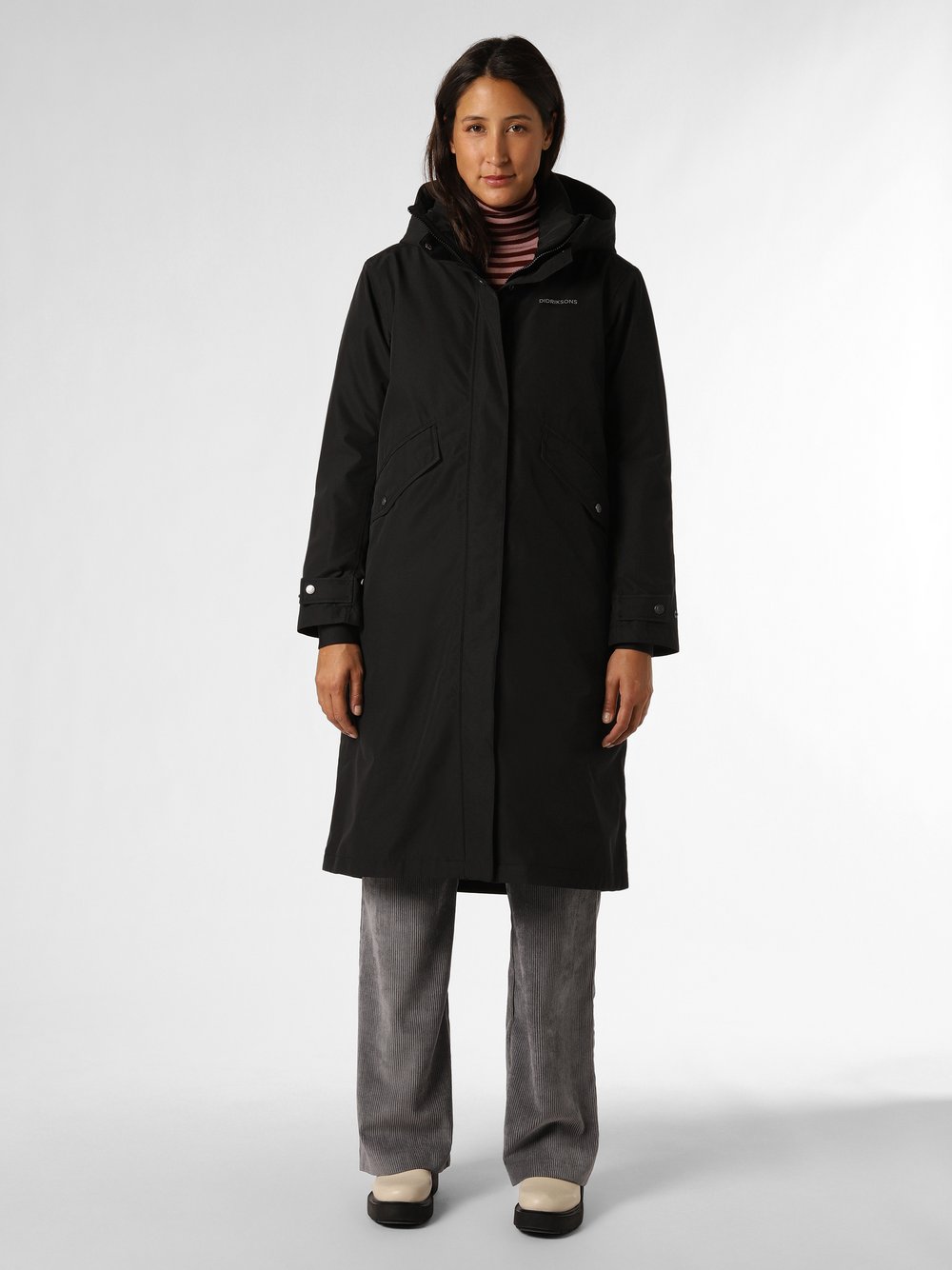 Didriksons Damska parka funkcyjna Kobiety czarny jednolity, 36