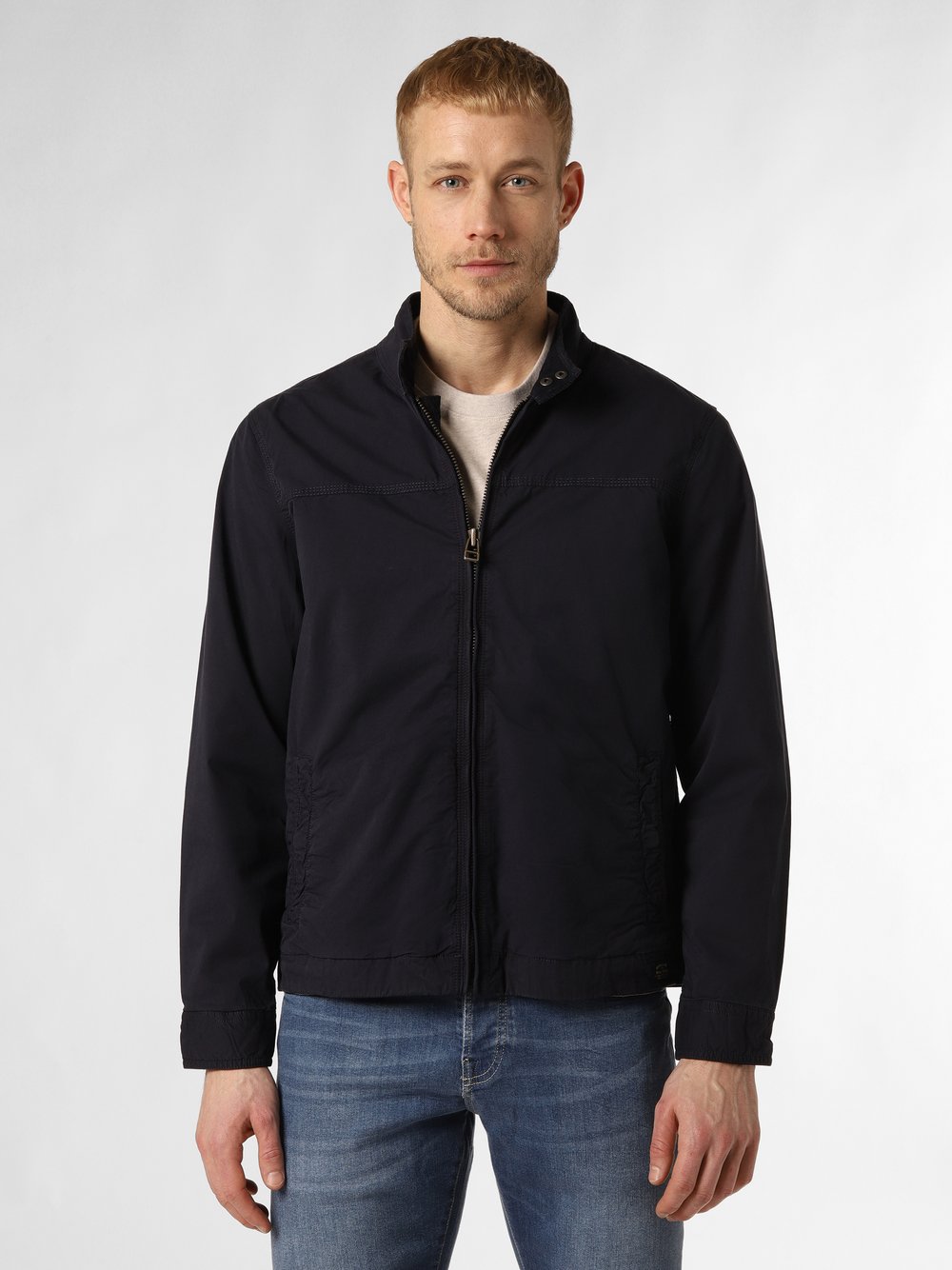 Superdry Kurtka męska Mężczyźni Bawełna niebieski jednolity, XXL