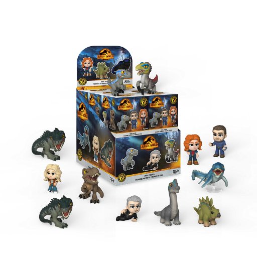 jurassic park 2022 - mystery minis (box 12 figurines)