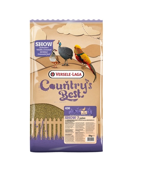 VERSELE-LAGA Country's Best Show 3 Pellet 5 kg 3mm granulat dla ptaków ozdobnych od 13 tygodnia