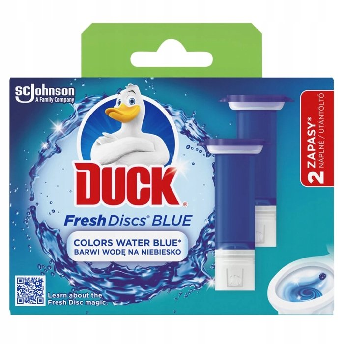 Wkład żelowy do WC Duck Fresh Discs Blue Lagoon podwójny zapas 2x36ml