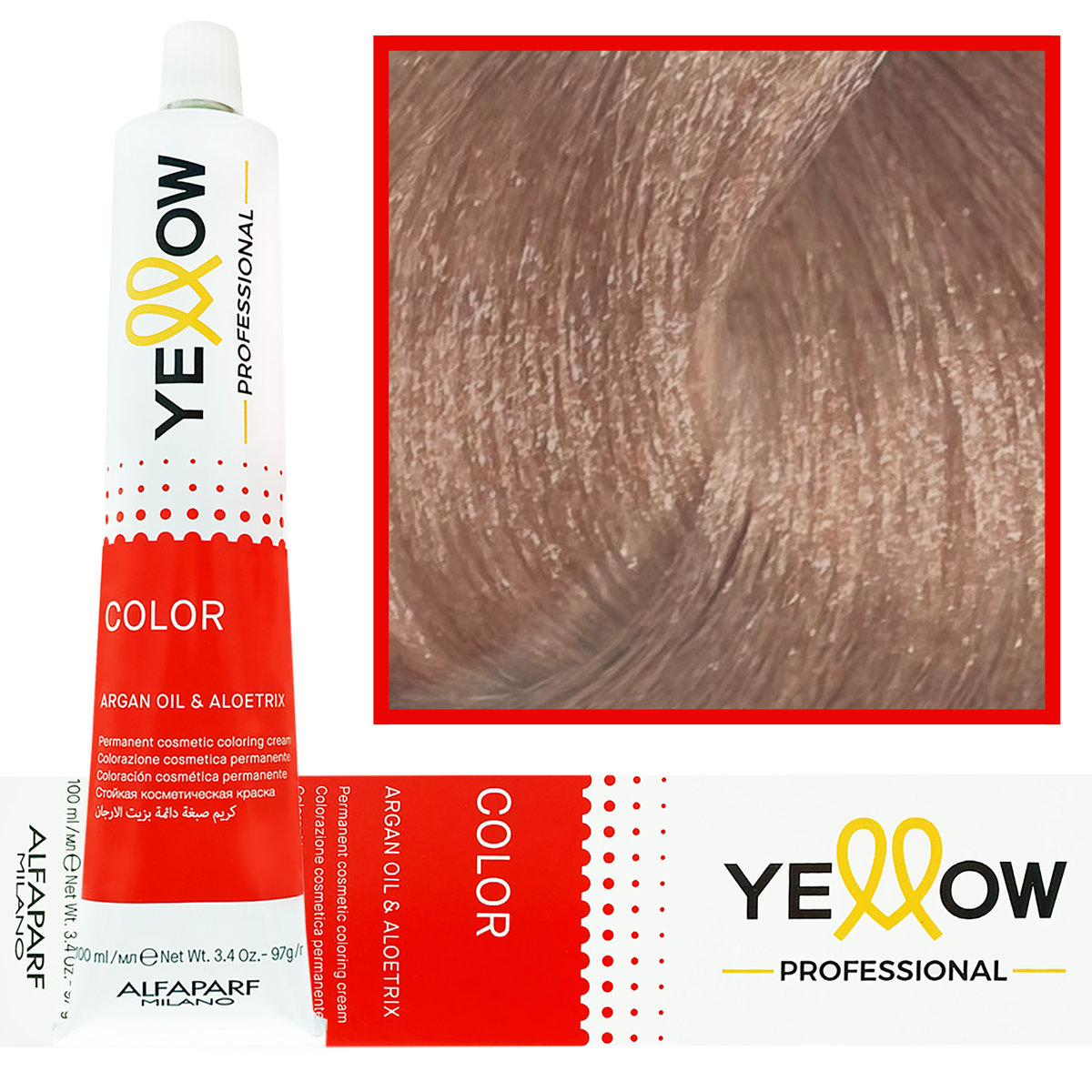 Alfaparf Yellow 100ml Farba, 9 Cool Zimny Bardzo Jasny Naturalny Blond