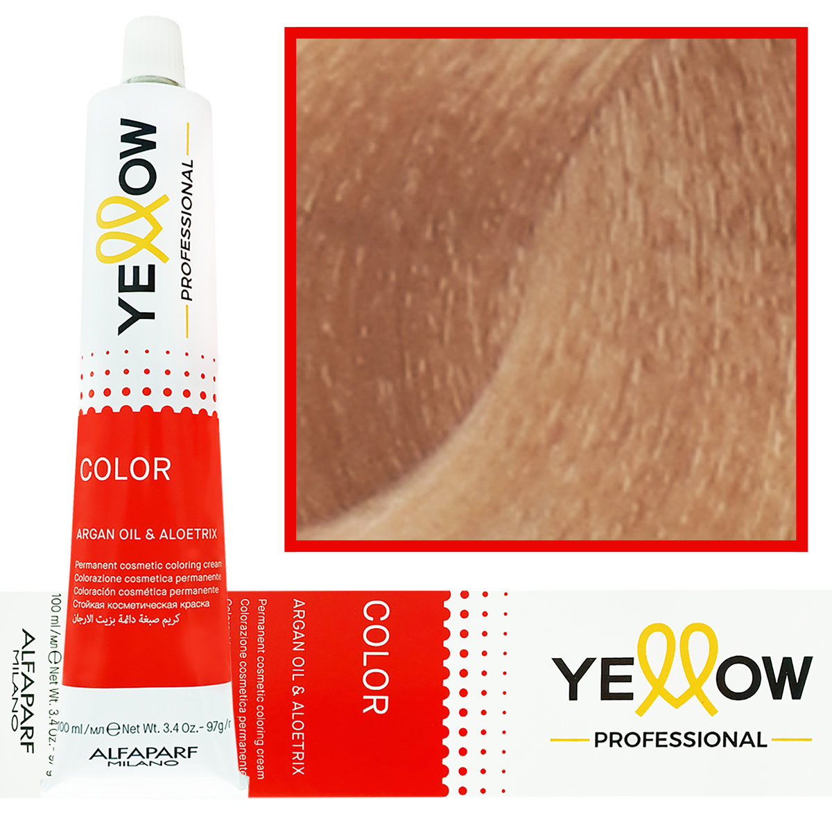 Alfaparf Yellow 100ml Farba do włosów, 9 Bardzo Jasny Naturalny Blond