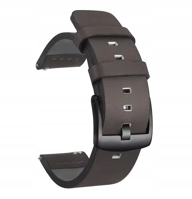 NOWY GRUBY SZARY SKÓRZANY PASEK, SKÓRA NATURALNA 24MM + TELESKOPY