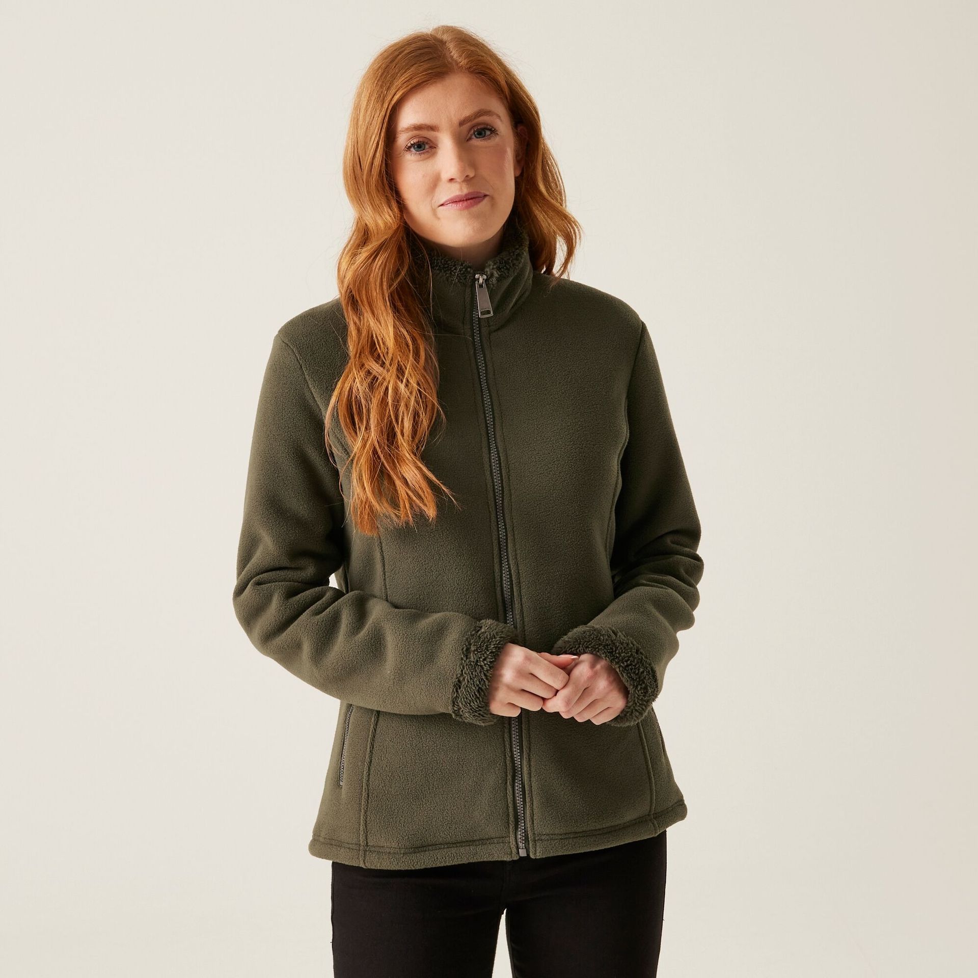 Regatta Damski Bluza z Suwakiem Brandall Zielony, Rozmiar: 36