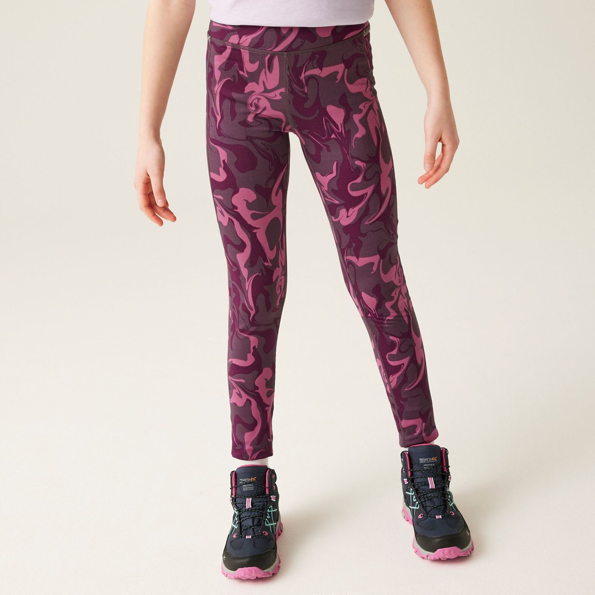 Regatta Dziecięce Legginsy Barlia Winter Fioletowy, Rozmiar: 116 cm