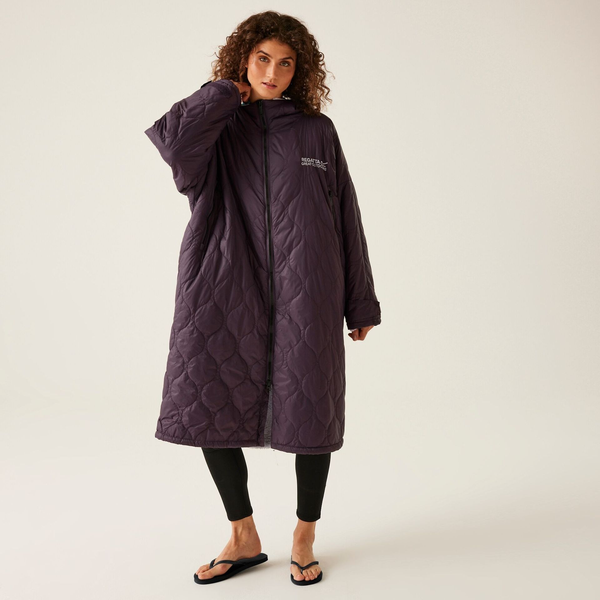 Regatta Unisex Płaszcz Plażowy Quilted Fioletowy, Rozmiar: L/XL
