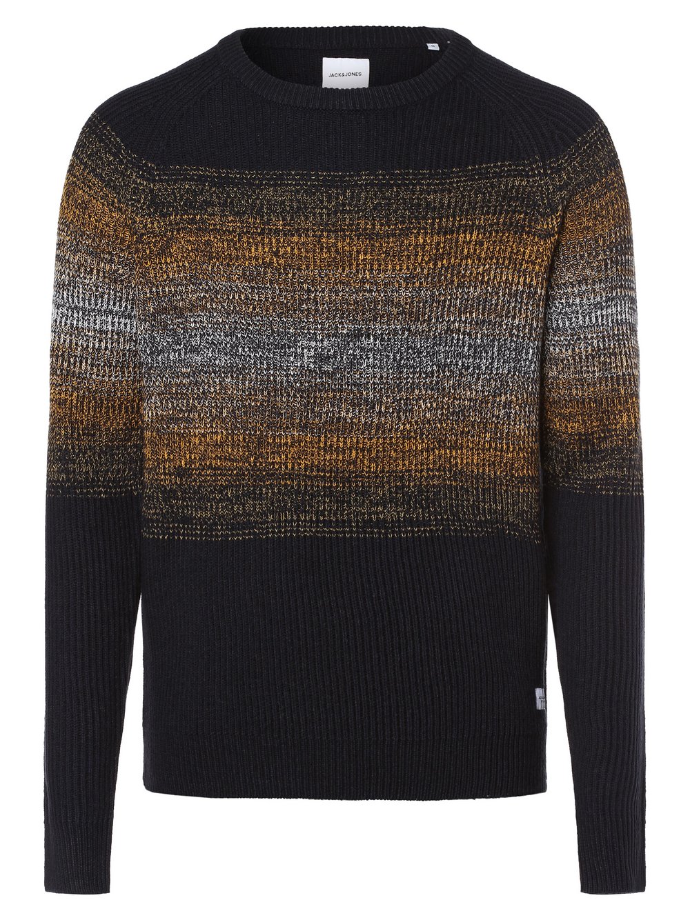 Jack & Jones Sweter męski Mężczyźni Bawełna niebieski|złoty marmurkowy, L