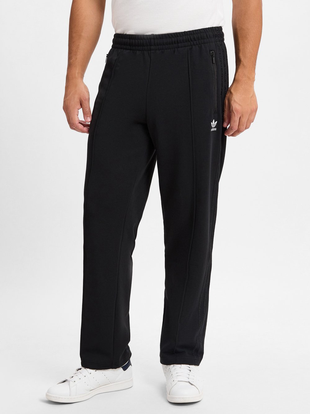 adidas Originals Męskie spodnie dresowe Mężczyźni Sztuczne włókno czarny jednolity, S
