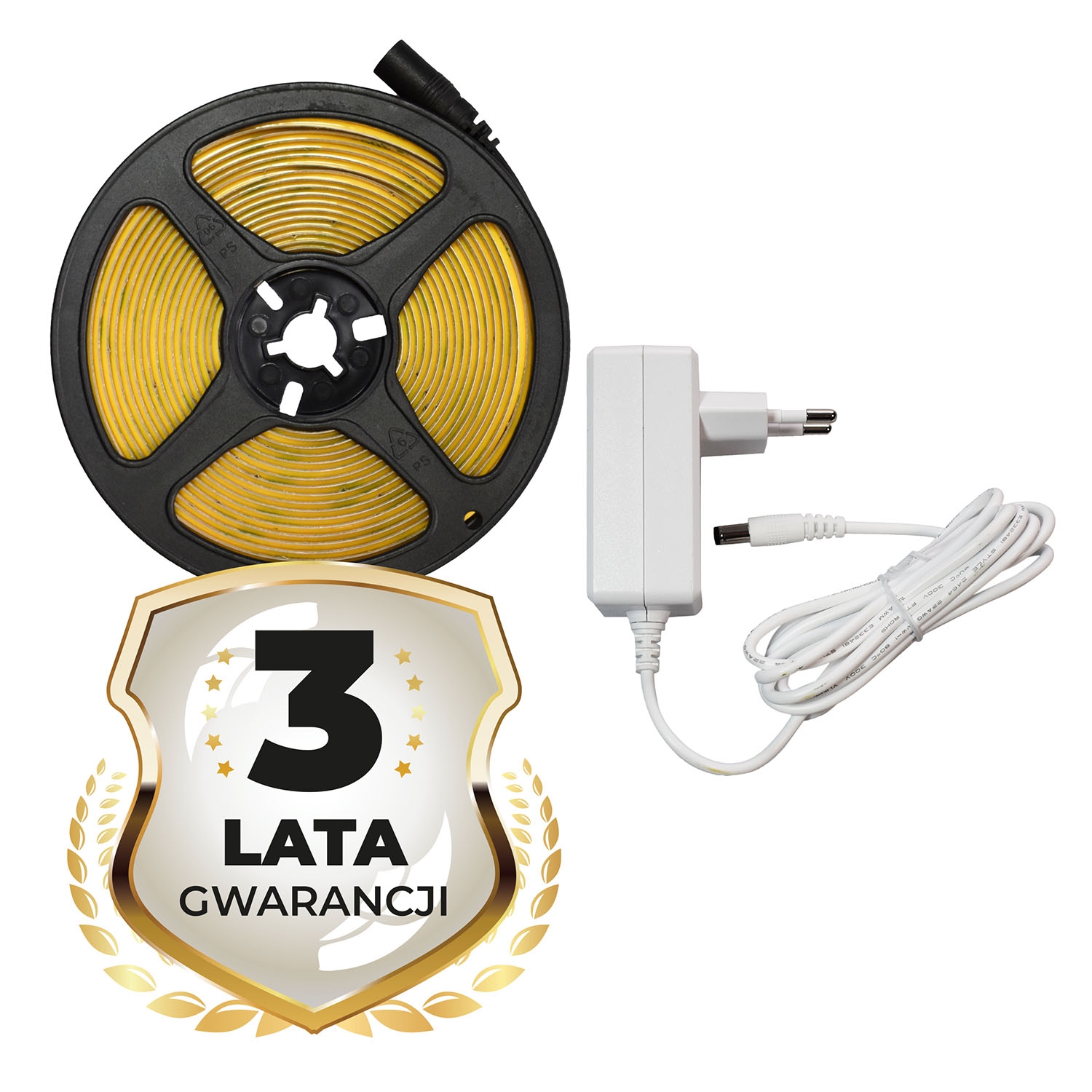 Taśma LED COB 320/m RGB IP20 Eko-Light, 5 m, z zasilaczem