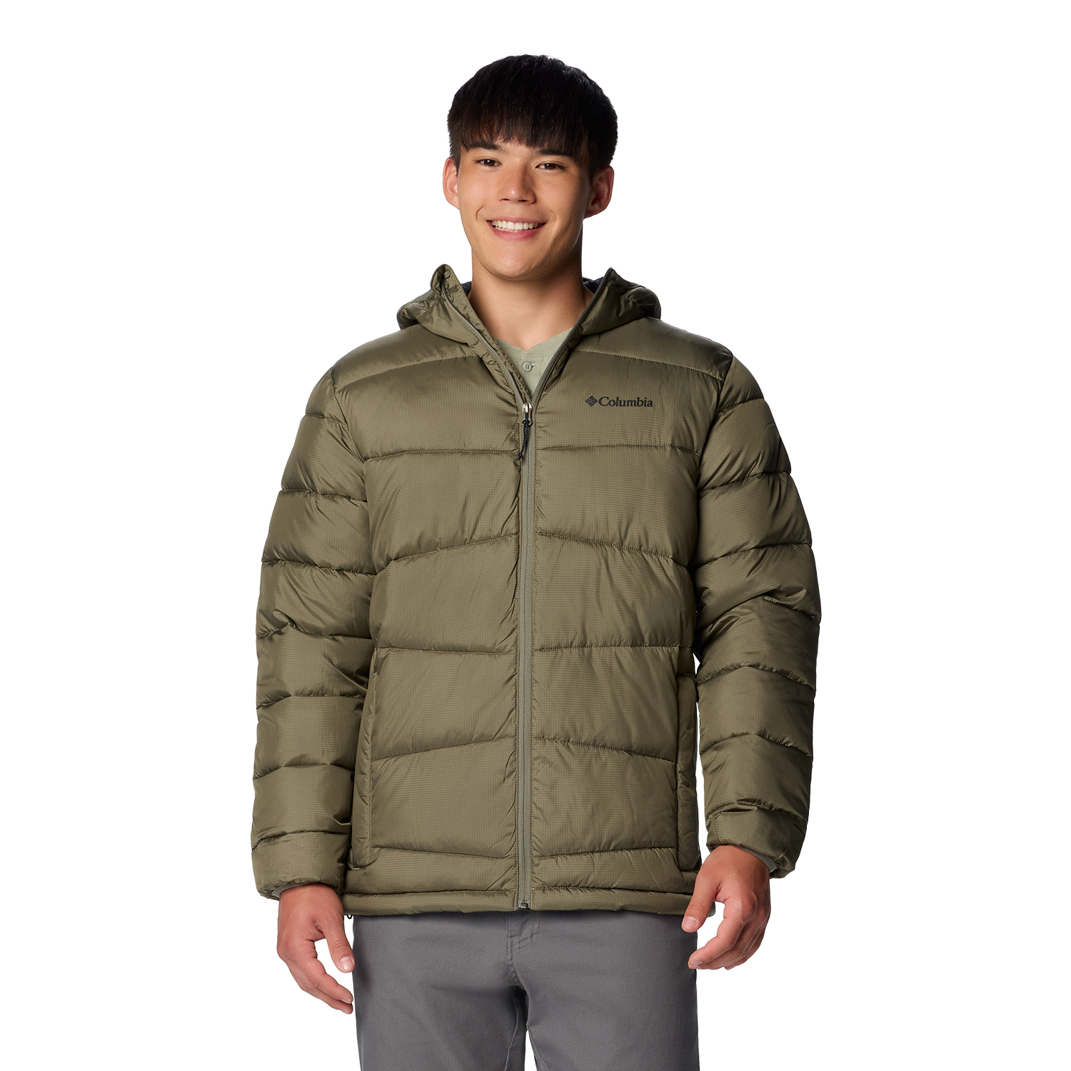 Męska kurtka ocieplana Columbia Fivemile Butte II Hooded Jkt stone green - M