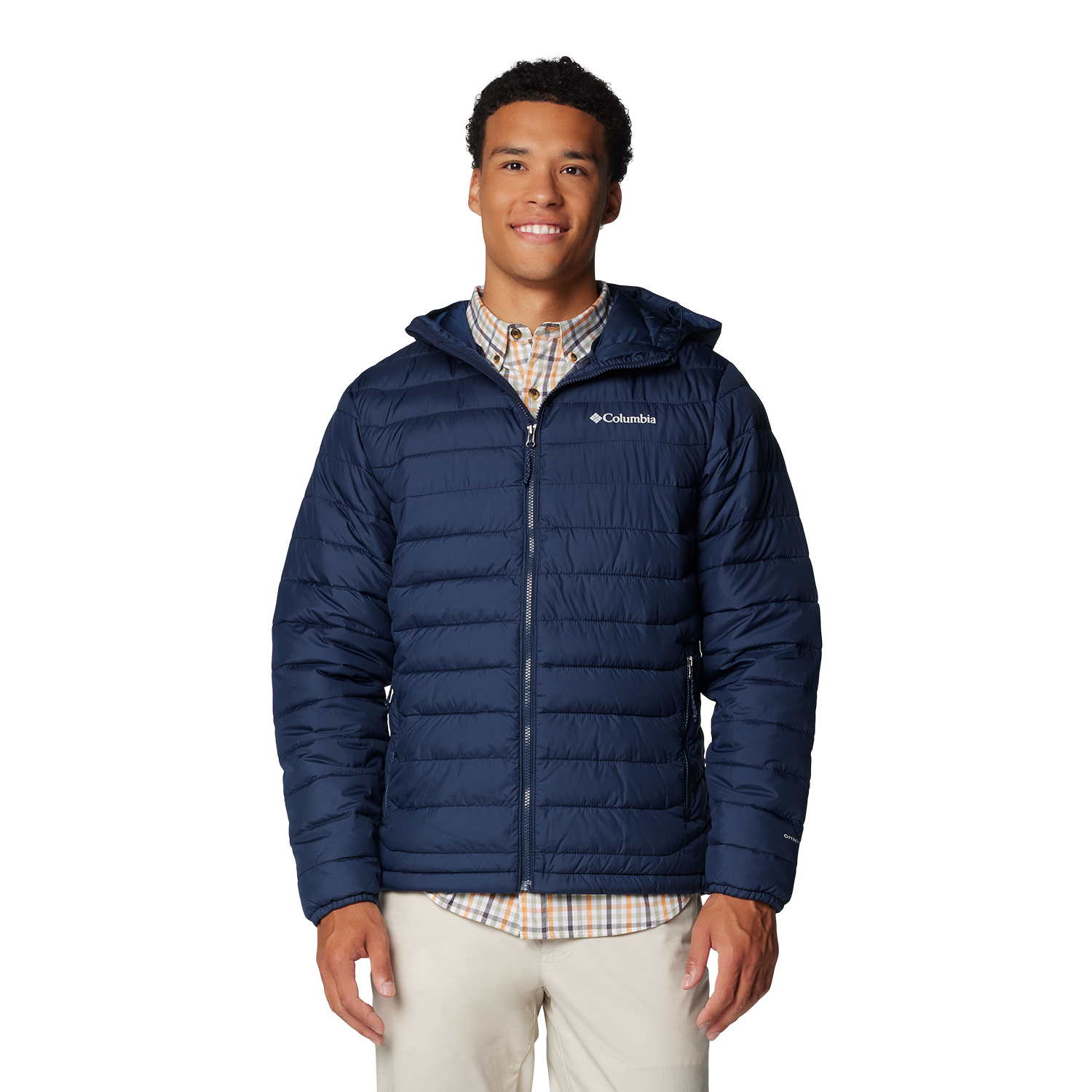 Kurtka męska z kapturem Columbia Powder Lite II Hooded Jacket collegiate navy - S