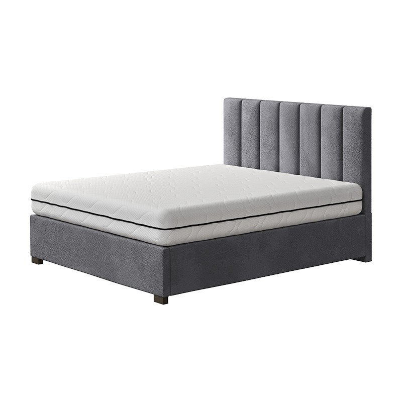 Łóżko FELL NEW CONCEPT kontynentalne light : Rozmiar - 140x200, Tkanina - Grupa I, Pojemnik  - Z pojemnikiem, Nogi - Ślizgacz