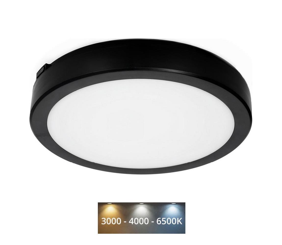 LED Plafon łazienkowy NAIROS LED/24W/230V 3000/4000/6500K IP65 czarny