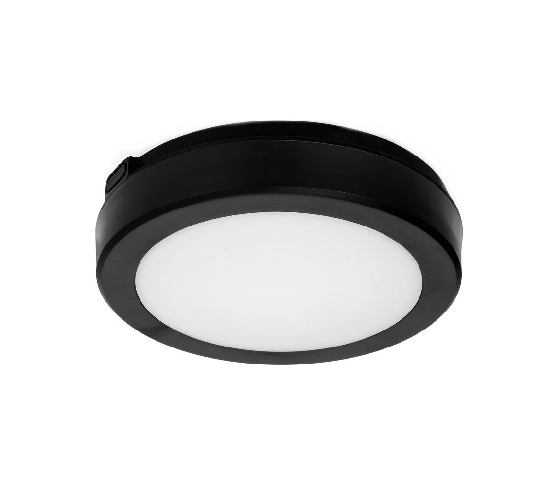 LED Plafon łazienkowy z czujnikiem NAIROS LED/12W/230V IP65 czarny +pilot