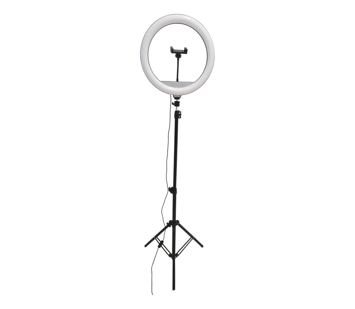 LED Ściemnialna lampa ze statywem i uchwytem do vlogowania LED/15W/5V 2700-6500K