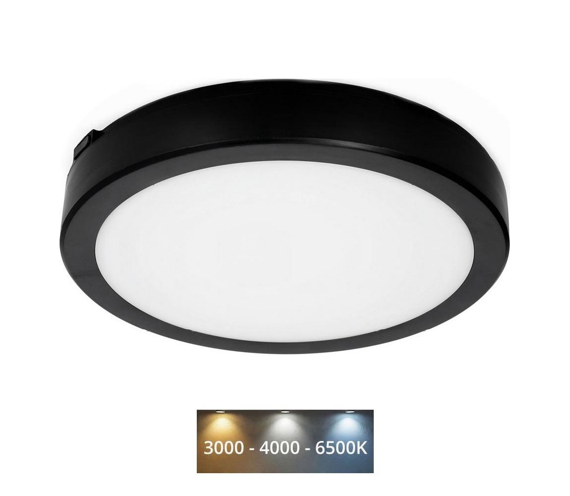 LED Plafon łazienkowy NAIROS LED/18W/230V 3000/4000/6500K IP65 czarny