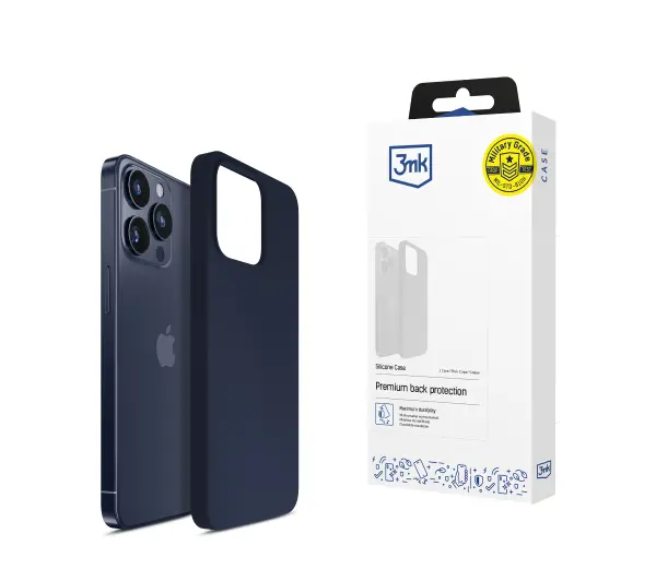 3mk Silicone Case do iPhone 15 Pro Max Niebieski